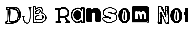 DJB Ransom Note font preview